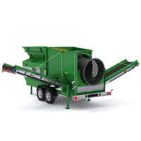Machine de Criblage Mobile à Tambour Rotatif pour Terre Végétale, Copeaux de Bois, Sable et Roches à Vendre