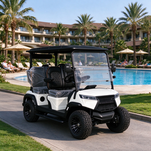 Carrito de Golf de Litio Impermeable para 4 Pasajeros, Vehículo Todoterreno Elevado para Transporte en Comunidades de Lujo - Product Image 1