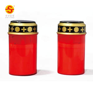 เทียน LED รูปหลุมศพ LED ทำจากพลาสติกขนาด7.5*12.5ซม. ใช้แบตเตอรี่จับเวลา6ชั่วโมง - Product Image 5