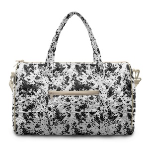 Bolsa de Viaje a Cuadros Blancos y Negros Personalizada/Al Por Mayor, Bolsa de Equipaje de Gran Capacidad Adecuada para Deportes, Viajes y Salidas - Product Image 4