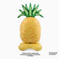 Ballon en aluminium en forme de dessin animé : Cactus, Ananas, Pastèque, Fraise, Ballon de plage, Cocotier