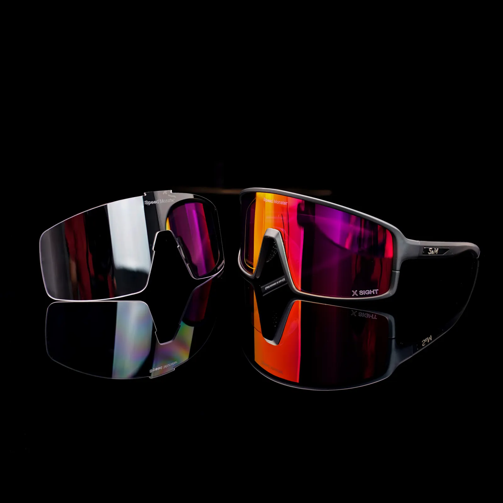 2024 Photochromic Cycling Glasses 2 Lens Men Women Clear Sports Sunglasses UV Protection Mountain Bike Baseball Running Eyewear