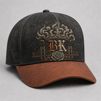 Casquette de baseball personnalisée style Old English, 5 panneaux, visière incurvée, style Dad Hat, streetwear urbain West Coast, vente en gros, faible MOQ