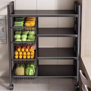 Desserte De Cuisine à 5 Niveaux, Panier Pivotant, Quatre Roulettes Pivotantes A 360 30 X 30 X 90 Cm Noir 89077665 Desserte De Cuisine à 5 Niveaux, Panier Pivotant, Quatre Roulettes Pivotantes A 360 30 X 30 X 90 Cm Noir 89077665