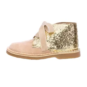 2020 جديد وصول الفتيات الوردي أحذية بالجملة مخصص مارتن الأحذية الأطفال أحذية الدانتيل متابعة الذهب بريق حذاء من الجلد