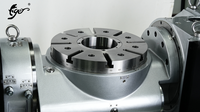 Table rotative CNC Tiger 320 mm 5 axes avec engrenage à vis sans fin à double filetage d'origine taïwanaise et frein hydraulique enveloppant, haute précision