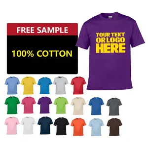 wholesale regular summer full color crew neck unisex with your own brand logo dtg printing custom t shirt