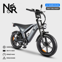 Moto électrique tout-terrain, pneus larges de 20 pouces, moteur avant, batterie au lithium, freins à disque, vélo électrique rétro pour la neige et la plage