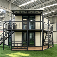 Maison préfabriquée moderne à ossature métallique avec panneaux sandwich isolés, 1 chambre, salle de bain et cuisine