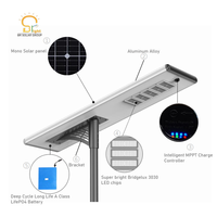 Lampadaire solaire LED tout-en-un intégré 30W 40W 60W 80W, installation facile, pour projets routiers ruraux