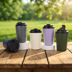 Taza de café de acero inoxidable con diseño de logotipo personalizado CCH, taza aislada portátil para exteriores - Product Image 1