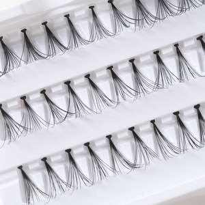 Venta al por mayor de pelo de garra de pollo plantar 3 líneas 5P pegamento seda visón pestañas individuales Volumen de pestañas extensiones de pestañas llamarada individual - Product Image 3