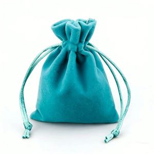 Sac à chaussures en velours, sacs de rangement de luxe en velours pour vêtements et chapeaux, sacs d'emballage textiles, sacs à cordon en velours rose - Product Image 5