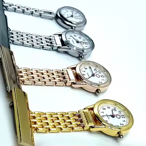 Montre de poitrine en métal Montre d'infirmière portable <span class=keywords><strong>Table</strong></span> d'examen de poche Femme médicale Montre de poitrine en métal - Product Image 2