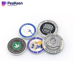 Manufacturer Custom Challenge Silver Commemorative Souvenir Blanks Coins Collections Display For Engraving Token