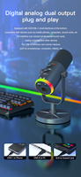 Microphone de podcast dynamique EASEMELO EM700, double sortie XLR et USB, micro vocal professionnel pour studio, PC, jeux et streaming en direct