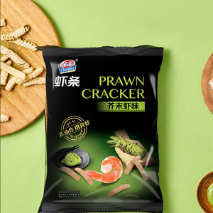Qinqin no frito Prawn Cracker palo 80g japonés algas sabor de comida saludable inflado marisco comida OEM al por mayor del fabricante - Product Image 4