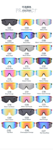 Nuevas gafas de sol de ciclismo <span class=keywords><strong>para</strong></span> hombres y mujeres de gran tamaño al aire libre coloridas <span class=keywords><strong>lentes</strong></span> de película verdadera UV400 <span class=keywords><strong>lentes</strong></span> polarizadas Tac gafas de sol deportivas - Product Image 4