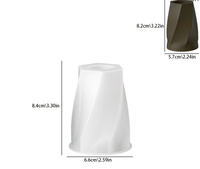 Nouvelles idées : Moule en silicone de style nordique, forme torsadée irrégulière, pour pot de fleurs en plâtre/ciment DIY et récipient à bougie d'aromathérapie