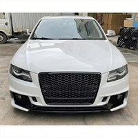 Pare-chocs avant style RS4 B9 avec calandre noire brillante en nid d'abeille pour Audi A4 S4 B8 2008-2012, kit carrosserie de mise à niveau B8 vers B9