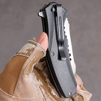 Couteau tactique d'extérieur EDC de haute qualité, manche en plastique imprimé en 3D, lame en acier inoxydable 3Cr13, léger, pour la survie et la chasse, OEM