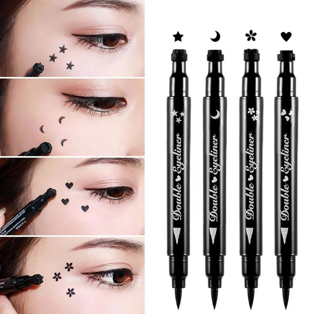 Eye Maquiagem Cosmetic Make Up Tools Liquid Eyeliner Pencil Eyeliner Pencil Waterproof Black Double-Headed Stamps Eye Liner