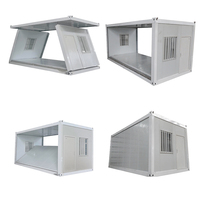 Maison conteneur pliable extensible de 20 pieds, 30 pieds, 40 pieds, maison préfabriquée, conteneur portable, maison modulaire préfabriquée en acier