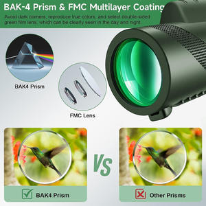 공장 콘센트 40x60 HD 장거리 단안 망원경 광학 스포팅 스코프 단안 캠핑 및 하이킹 액세서리 망원경 - Product Image 2