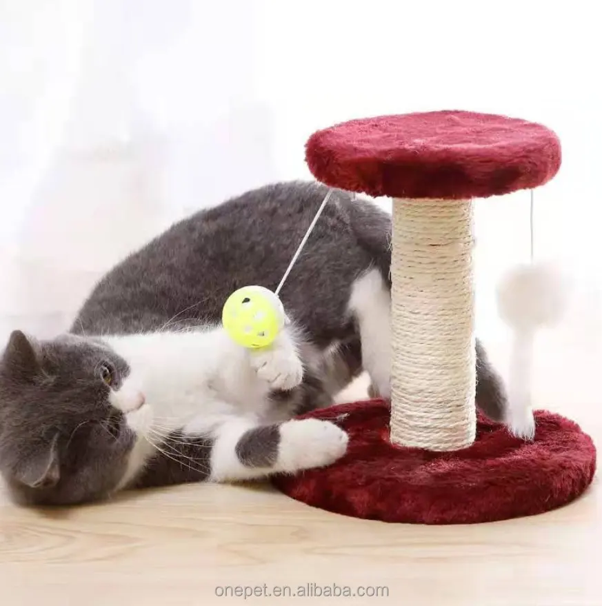 Doppio strato Double Hanging Ball Mouse peluche Cat Climbing Frame Cat Scratching Board colonna Cat Tree