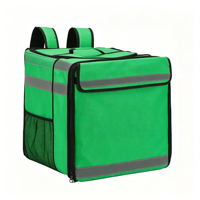 Sac à dos isotherme moderne grande capacité pour livraison de repas, sac de messagerie réfléchissant pour vélo et trottinette avec bandes réfléchissantes et doublure en aluminium sur les côtés