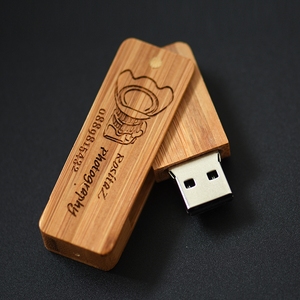 Tốc độ cao Walnut Thumb <span class=keywords><strong>USB</strong></span> Flash Drive xoay tre gỗ thiết kế 2.0 Pendrive cho đám cưới kỷ niệm bền và phong cách - Product Image 3