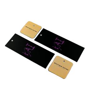 Étiquettes d'emballage d'usine luxe personnalisé brillant écologique vêtement en relief luxe carton vêtements boucle d'oreille ronde étiquette volante - Product Image 2