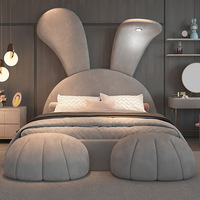 Nouvel ensemble de chambre à coucher moderne pour filles 2026 – Lits pour enfants en bois massif de haute qualité avec design mignon en forme d'animal – Lits doux pour filles