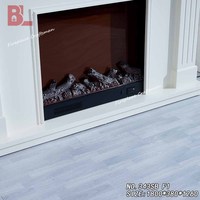 Nouvelle cheminée électrique multicolores avec manteau de cheminée en bois MDF de style minimaliste