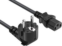 Cable de Alimentación de PVC Negro con Enchufe Europeo KC de 3 Pines para Electrodomésticos, Sartenes Eléctricas y Hervidores, Tamaños de CA de 0.75mm2, 1.0mm2 y 1.5mm2