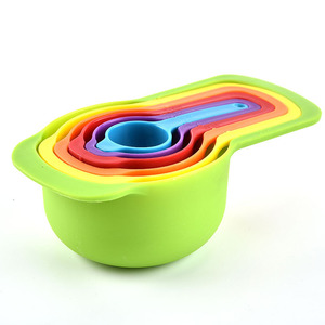 Cucharas medidoras de calidad alimentaria para bricolaje en caja de colores; juego de 6 piezas con marcas graduadas; utensilios para hornear. - Product Image 5
