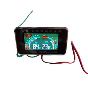 เกจวัดแรงดันไฟฟ้าแบบ LCD พร้อมวัดปริมาณน้ำมัน Yleaf 12V 24V ใช้ได้กับรถยนต์ รถบรรทุก และรถเกษตร - Product Image 1