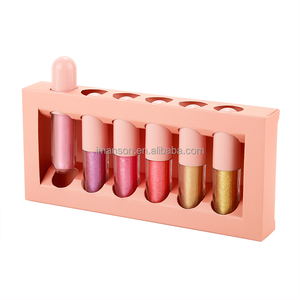 Nouvel ensemble de rouge à lèvres liquide à la mode fabrication de brillant à lèvres biologique bon marché boîte de rouge à lèvres végétalien ensemble de cadeau brillant à lèvres nude - Product Image 1