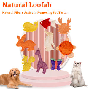 Juguetes Naturales de Luffa para Perros, Gatos, Conejos, Hámsteres y Otros Animales, Resistentes al Desgaste, para Limpiar los Dientes - Product Image 1