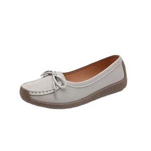 New Soft Leather <b>Flat</b> Shoes Comfort Rubber Sole Elderly Mom Shoes Casual Loafers Granny Snail Shoes for Daily Wear - Product Image 5