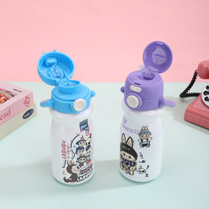 Cartoon Children's Thermos Cup 316 Stainless Steel Pop-Up Lid Portable For School Outdoor Use - Product Image 4