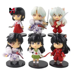 XM 6 unids/set 10cm Anime figura Sesshoumaru Higurashi Kagome Kikyo Kawaii de acción | PVC figuras de acción juguetes muñecas regalo Inuyasha