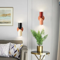 Lampe murale industrielle LED à double tête, lumière douce, sans scintillement vidéo, blanc chaud, intensité réglable, pour salon