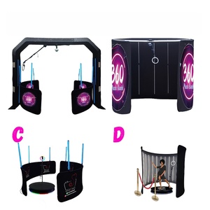Hoisting Sky Holography Rotating 360 Photo Booth with Adjustable Angle Camera Compatible 2-Year Warranty for Birthday Party - Product Image 1