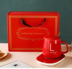 Promoción DE FÁBRICA DE China, vaso de viaje con cargador de 301-400ml con calibre, taza de café con mango de nudillos de latón gourmet, tazas de regalo de cerámica