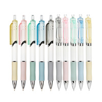 Lot de stylos gel Macaron haute qualité à séchage rapide, stylo pinceau à pression pour signature, logo personnalisé, rose, bleu, rouge, blanc, 0,5 mm, vente en gros