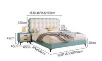 2026 Neuestes Design Luxuriöses Verstellbares Smart-Bett für Kinder Jungen Prinzinnen Mädchen Weiches Leder Einzelbett Doppelbett