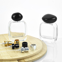 Portable 30ml 50ml ovale plat bouteille de parfum en verre givré verre clair soins de la peau emballage cosmétique parfum verre vaporisateur