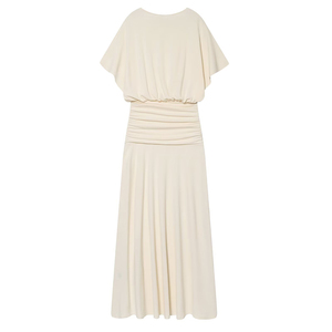 PB&ZA Vestido Largo de Verano 2026 para Mujer, Nuevo Estilo Simple, Manga Corta, Color Sólido, Elegante, <span class=keywords><strong>Vestidos</strong></span> para Mujer - Product Image 3