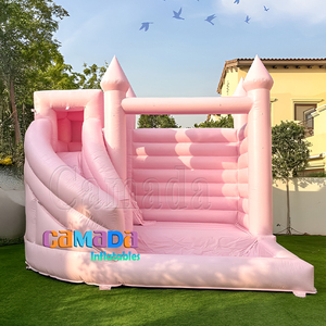 Trẻ em và người lớn Inflatable Trắng Bounce House thiết kế mới trắng Bounce House với Slide Bounce + House + Trắng - Product Image 2